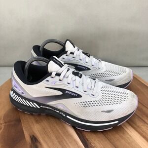Brooks Adrenaline GTS 23 Running Shoes Womens Size 11 Medium Light Grey Purple